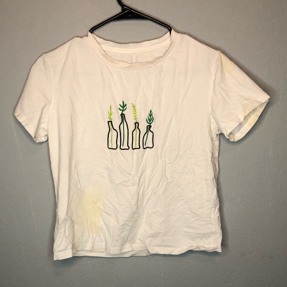 Succulents crop top